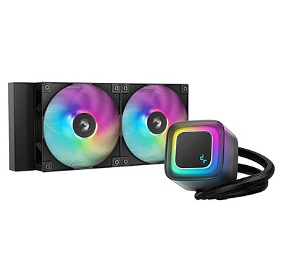 קירור נוזלי למעבד 240 שחור כולל תאורה דיפ קול Deep Cool R-LE240-BKAMMC-G-2 LE240 V2 Black RGB 280W TDP 240mm Intel and AMD